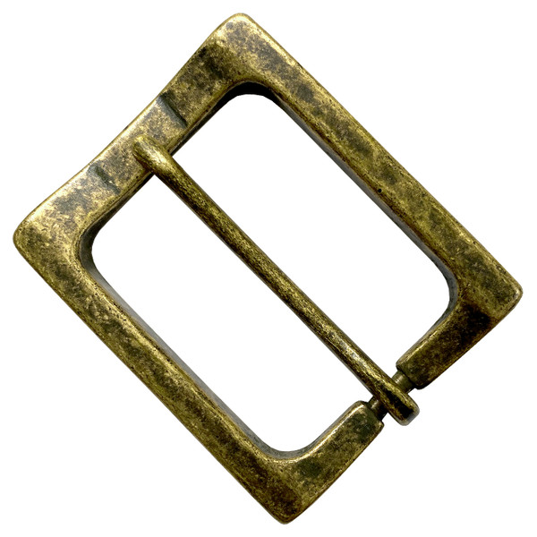 CX-04 BRASS Rectangular Heel Bar Belt Buckle Fits 1-1/2"(38mm) Belt (Brass)
