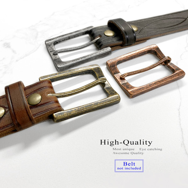 CX-04 COPPER Rectangular Heel Bar Belt Buckle Fits 1-1/2"(38mm) Belt (Copper)