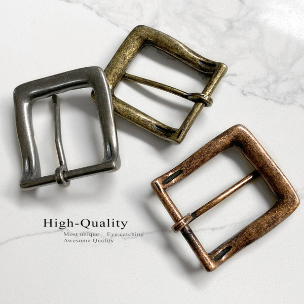 CX-05 BRASS Heel Bar Belt Buckle Fits 1-1/2"(38mm) Belt (Brass)