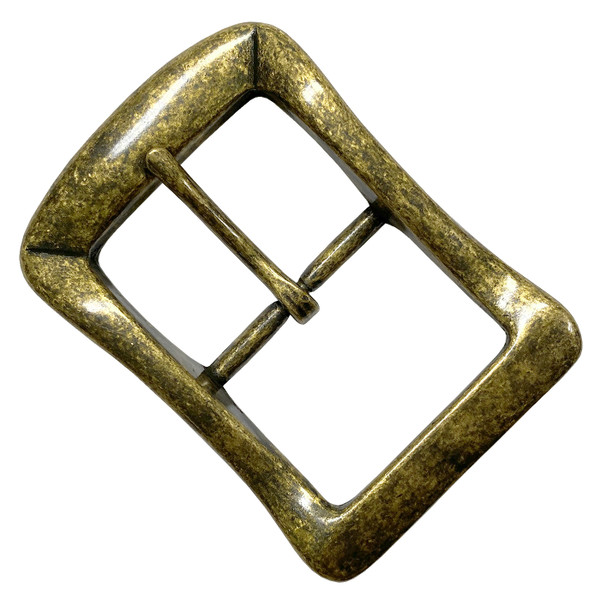 CX-07 BRASS Center Bar Belt Buckle Fits 1-1/2"(38mm) Belt (Brass)