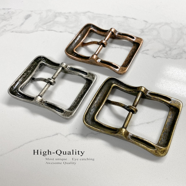 CX-07 BRASS Center Bar Belt Buckle Fits 1-1/2"(38mm) Belt (Brass)