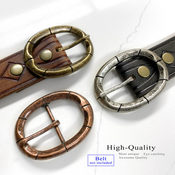 CX-09 BRASS Oval Center Bar Belt Buckle Fits 1-1/2"(38mm) Belt (Brass)