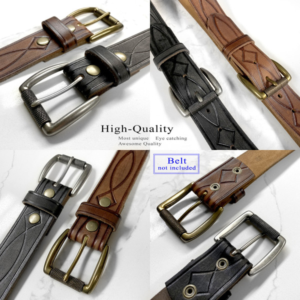 P4252 Antique Silver Roller Belt Buckle fit's 1-1/2" (38mm)