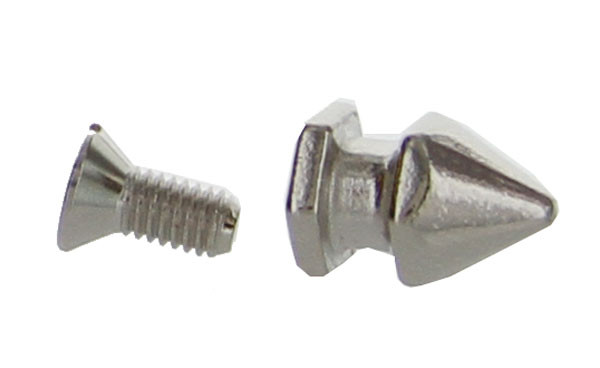 LL-2936 Punk Spikes 3/8" - Silver (Screws Included) 10/pk