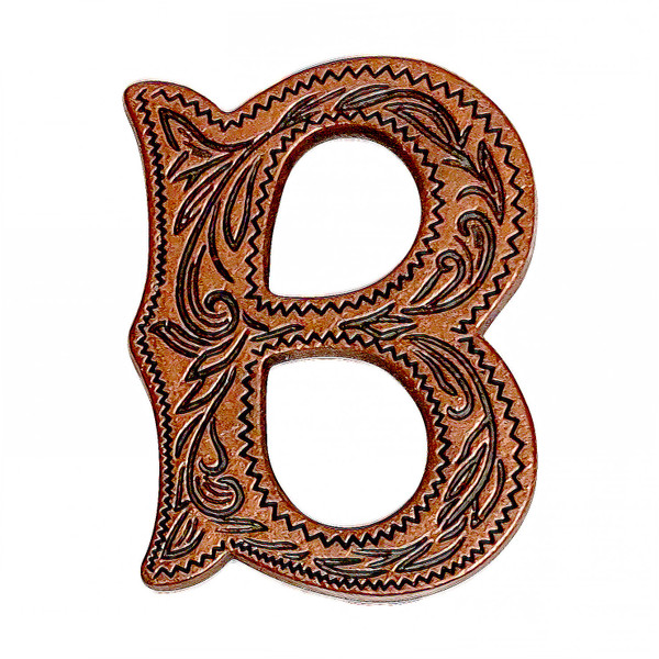 LL3297 COP 3/4" Copper Letter "B" Shaped Concho