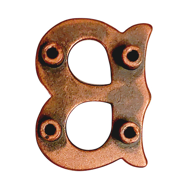 LL3297 COP 3/4" Copper Letter "B" Shaped Concho