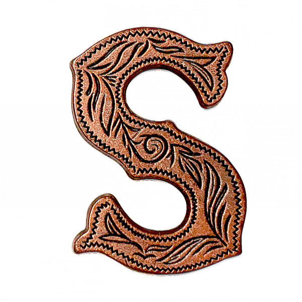 LL3297 COP 3/4" Copper Letter "S" Shaped Concho