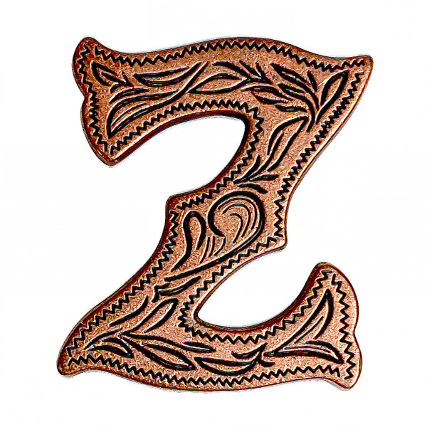 LL3297 COP 3/4" Copper Letter "Z" Shaped Concho
