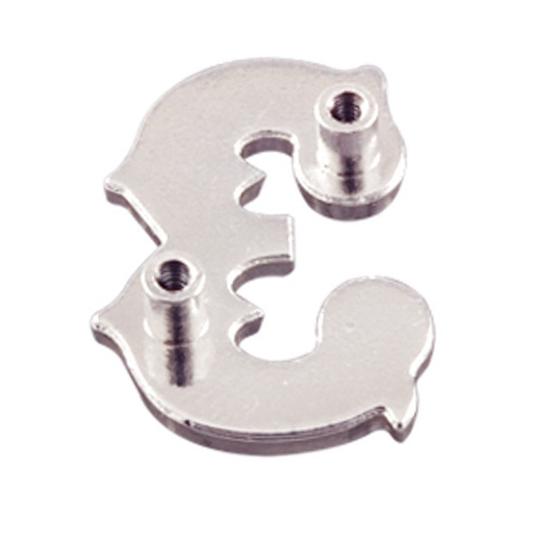SC47663-3 SP 5/8"x7/8" Bright Silver Number "3" Screw Back Concho