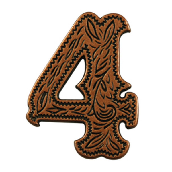 SC47674-4 COP 5/8"x7/8" Copper Number "4" Screw Back Concho