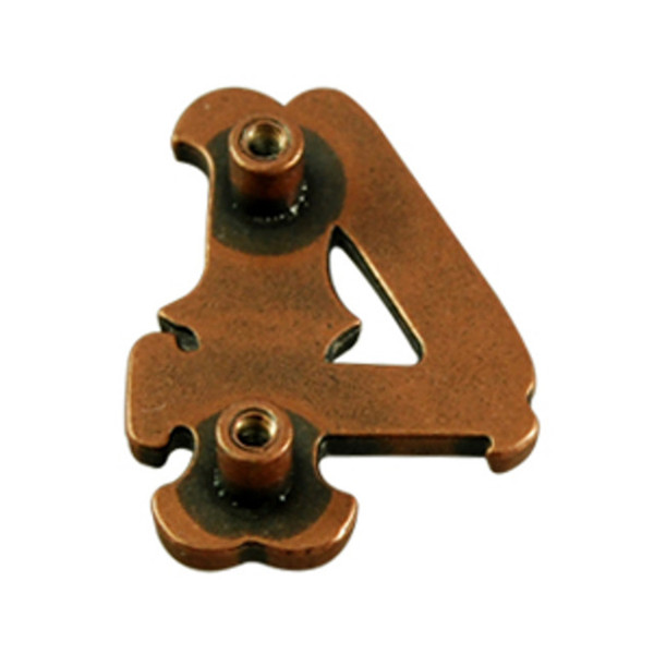 SC47674-4 COP 5/8"x7/8" Copper Number "4" Screw Back Concho