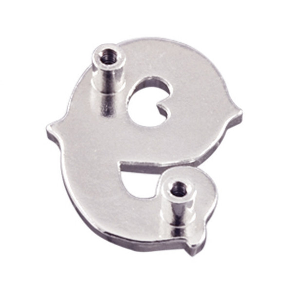 SC47698-9 SP 5/8"x7/8" Bright Silver Number "9" Screw Back Concho