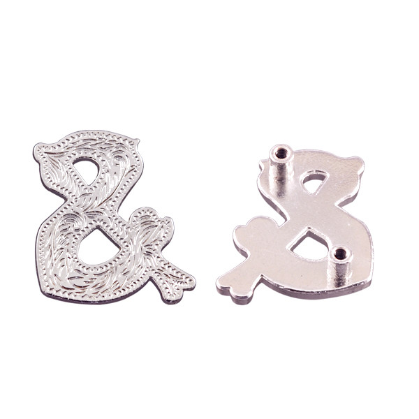 SC4782and SP 5/8"x7/8" Bright Silver Symbol "&" Screw Back Concho