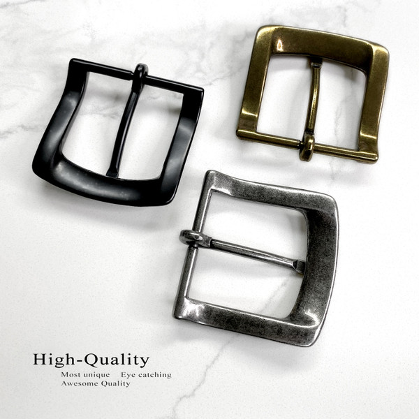 P3926 BLK Heel Bar Belt Buckle Fits 1-1/2"(38mm) Belt (Black)