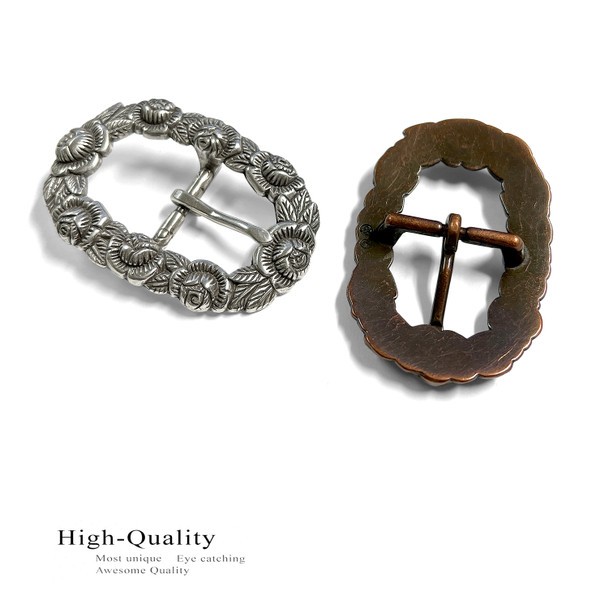 AC2545 LASRP Bridle Headstall Center Bar Buckle Fits 3/4"(19mm) Strap (Antique Silver)