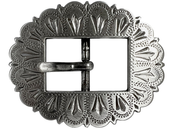 BS9309-3 SRTP Bridle Headstall Center Bar Buckle Fits 3/4"(19mm) Strap (Antique Silver)