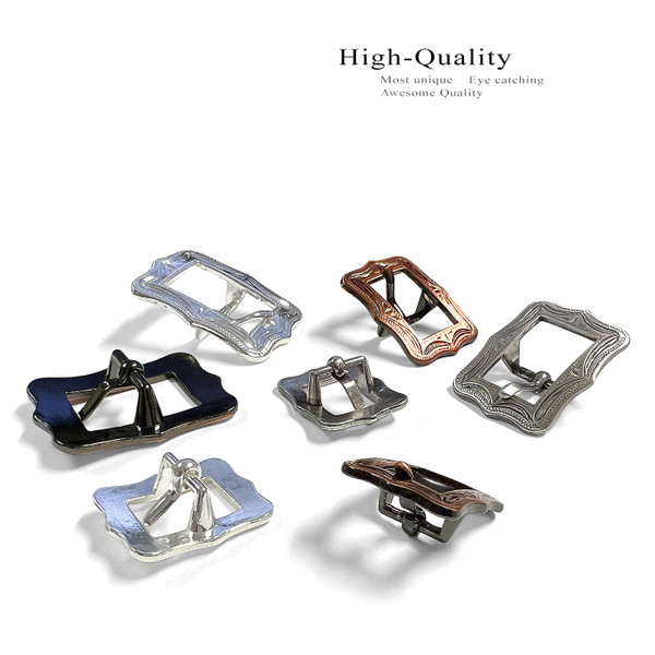 BS9308-2 COPPER Bridle Headstall Center Bar Buckle Fits 5/8"(16mm) Strap (Copper)