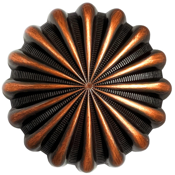 LL2256 RCS 1-1/4" Copper Engraved Parachute Concho Screwback