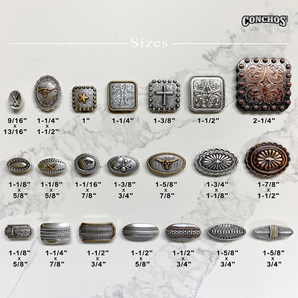 BS9276-2 SRTPGP 1-1/4" Antique Gold Western Bucking Bronco Rider Engraved Berry Concho Screwback