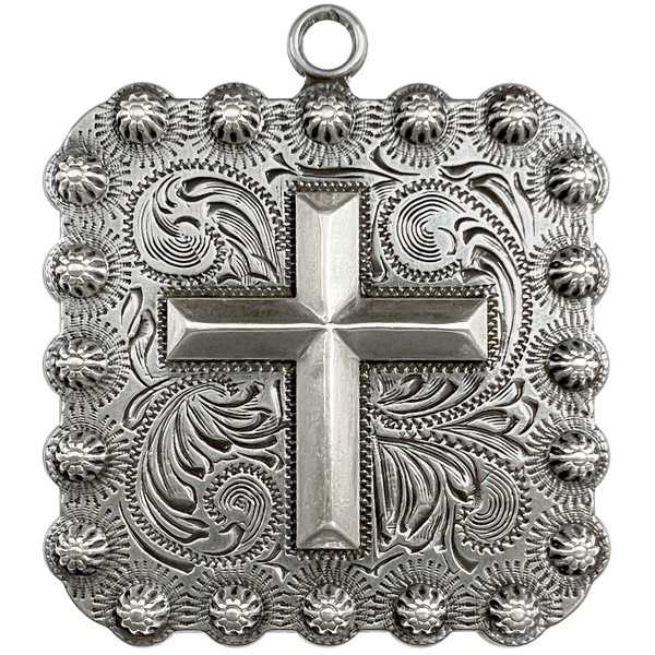 BS9313-2 SRTP 1 3/8"  Cross Square Berry Pendant
