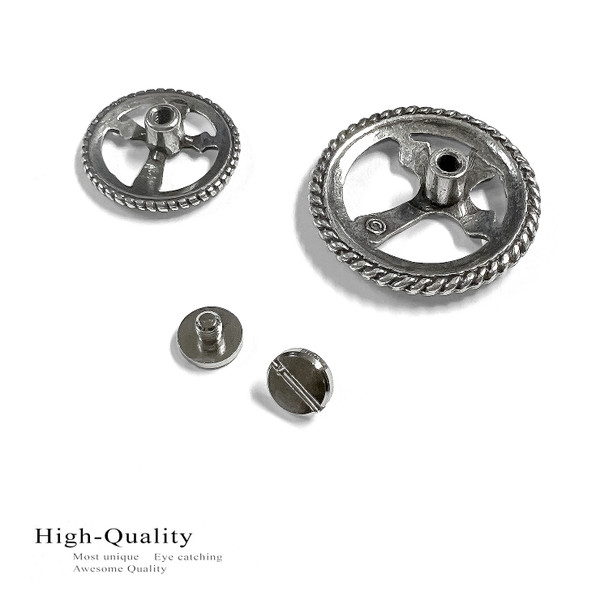 BS9118 SRTP 1 1/8" Antique Silver Christian Cross Concho (SS)