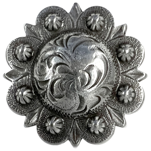 BS9162F-2 SRTP 1-1/4" Antique Silver Berry Flat Back Concho
