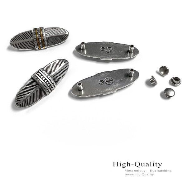 BS8202C LASRP Antique Engraved Oval Concho Rivet Back (DR)