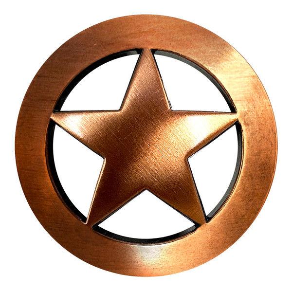 BS9124-1 COPPER 3/4" Copper Western Ranger Star Concho Screwback