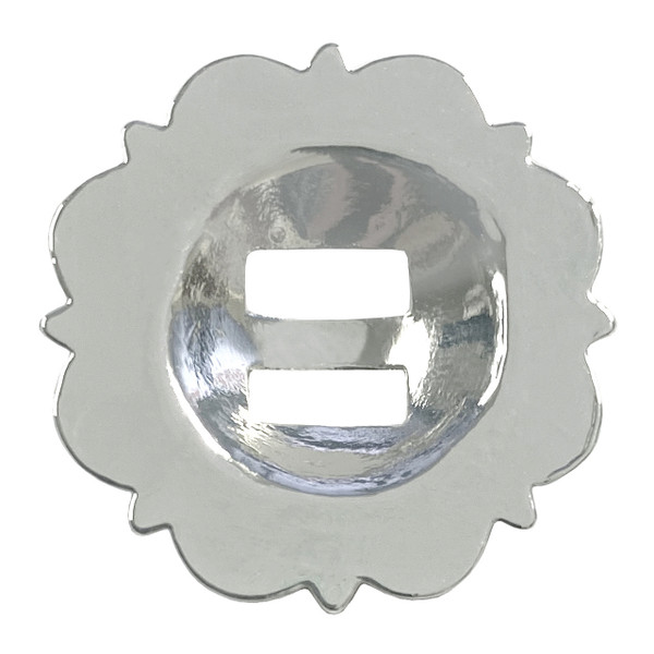 BS9153-1 SP 1" Bright Silver Berry Slotted Concho