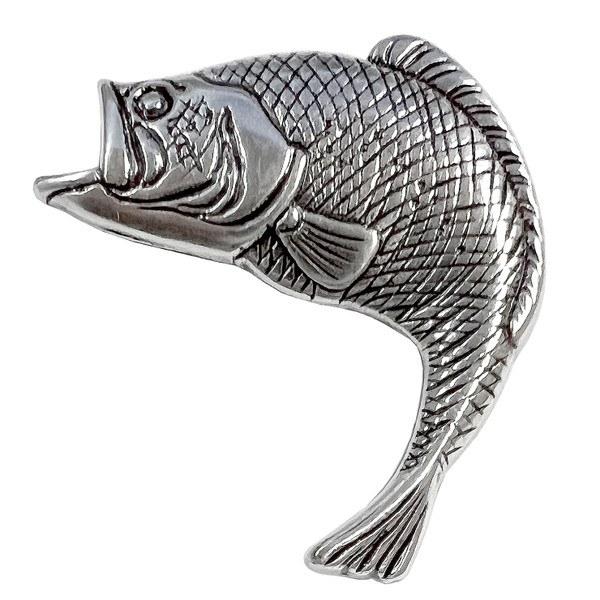 FA5551 LASRP Antique Engraved Fish Concho Screwback (DS)