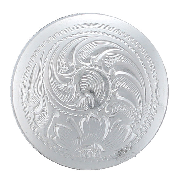 F9441-5 SP Shiny Silver Size 1 inch Wide "Rivet Back"