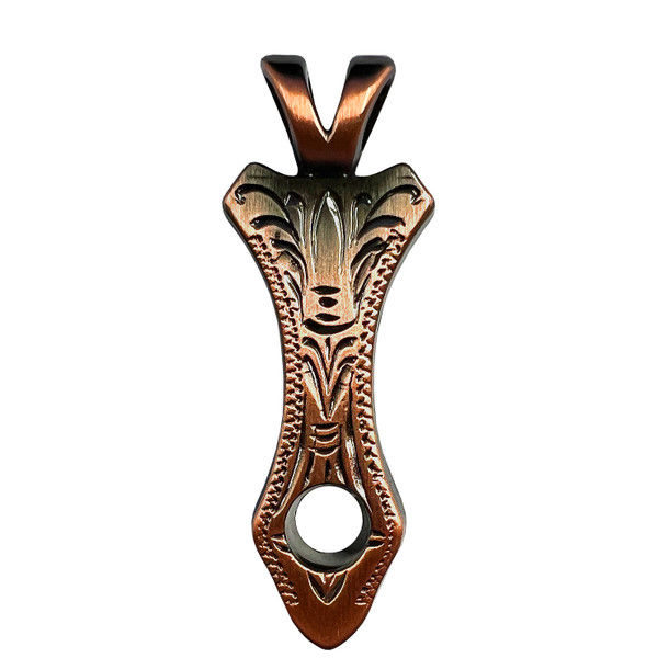 A7000 COPPER Engraved Concho Necklace Adapter- Copper