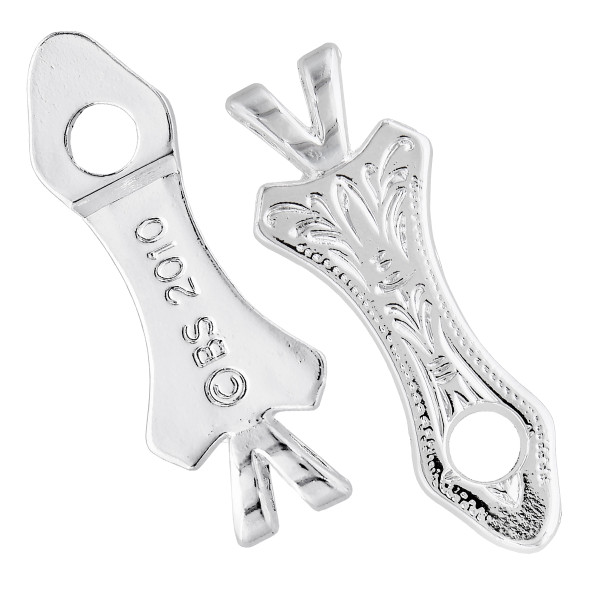 A7000 SP Engraved Concho Necklace Adapter- Bright Silver