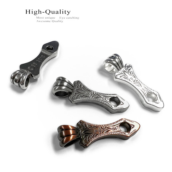 A8000 COPPER Engraved Concho Necklace Adapter- Copper