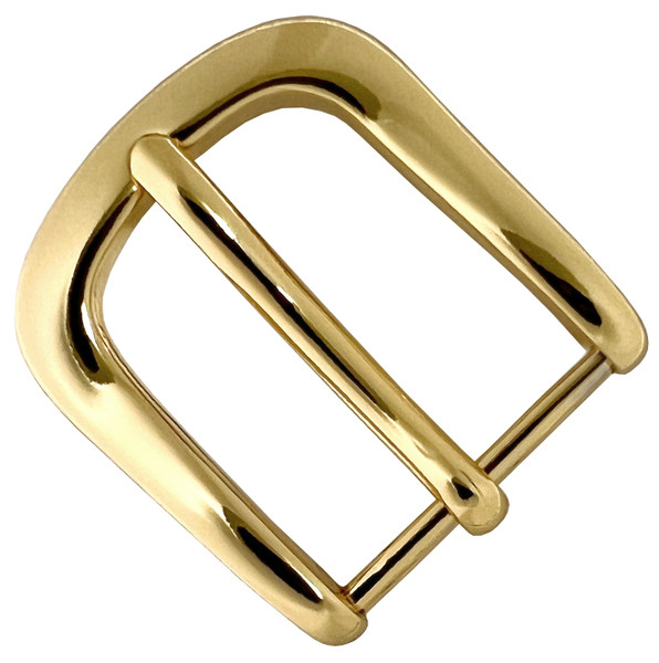 A274 GP Hand Polished Dress Belt Buckle Fits 1"(25mm) Wide Belt Strap (Gold Plated)