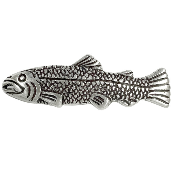 F9650-1-LASRP 1-1/2"x3/8" Antique Engraved Fish Conchos Screwback