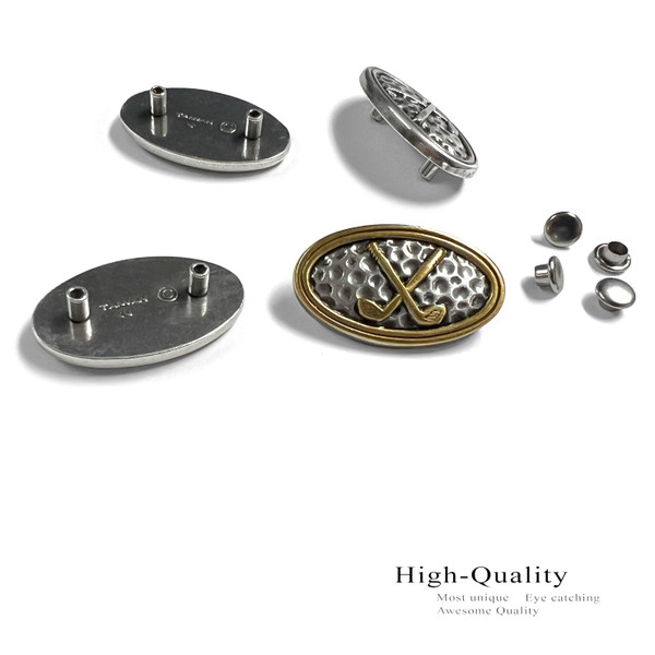 BS8160C SRTP Antique Engraved Cross Golf Clubs Oval Concho Rivet Back (DR)