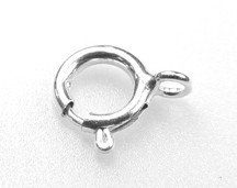 #723-7 s/s spring ring clasp 7mm @10pcs