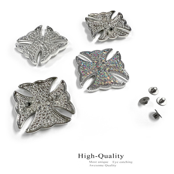 130 Crystal Cross Rhinestone Concho