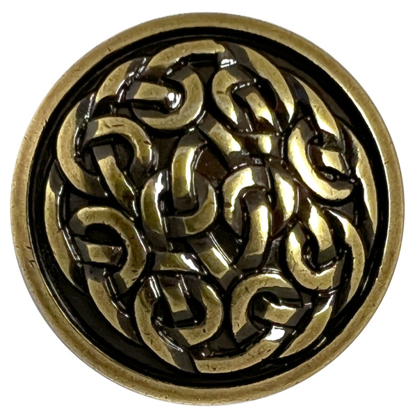 BS9170 OEB 1" Antique Brass Leather Craft Conchos Engraved Celtic Concho Screwback