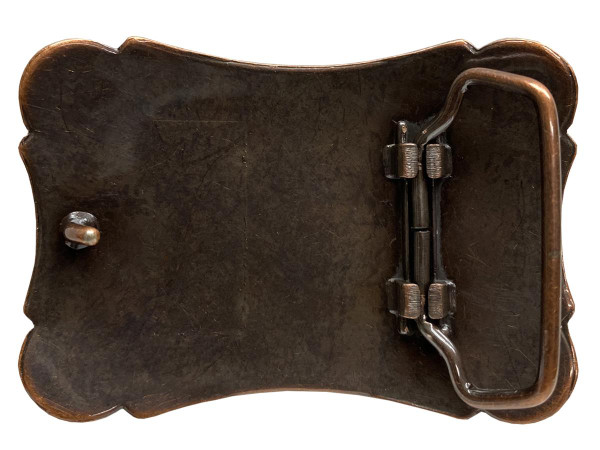 Western Floral Scroll Engraved Belt Buckle Fits 1-1/2"(38mm) Belt Strap (Copper)