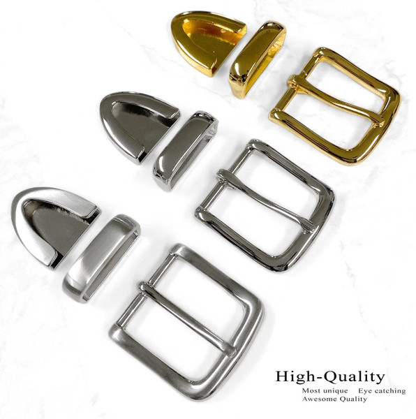 BS8650 NP Hand Polished Smooth Finish Belt Buckle Set Fits 1-1/4"(32mm) Wide Belt (Nickel Plated)