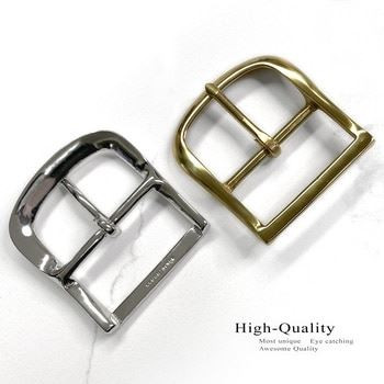 9946-3 BOC Solid Brass Buckle Replacement Center Bar Buckle Fits 1-1/4"" Wide Belt-(Gold)