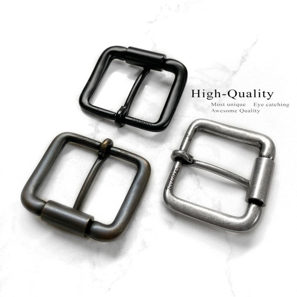 P3456 Replacement Roller Buckle Classic Casual Metal Belt Buckle fits 1-1/2" (38mm) Belt- Black