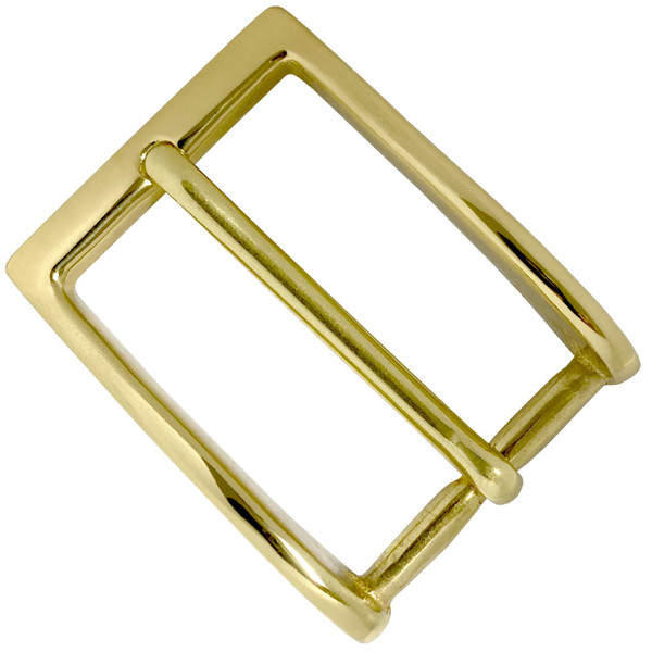 BS6162 Replacement Solid Brass Buckle Classic Dress Belt Buckle fits 1-1/8" (30mm) Belt- Gold