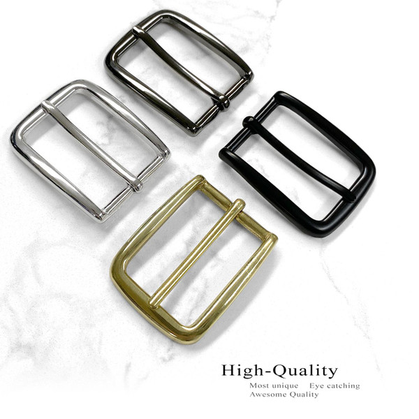 BS3208 Replacement Solid Brass Buckle Classic Dress Belt Buckle fits 1-1/8" (30mm) Belt- Gun
