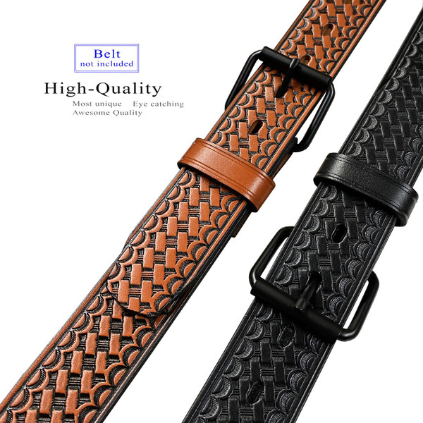 BLK Replacement Roller Buckle Classic Casual Metal Belt Buckle fits 1-1/2" (38mm) Belt- Black