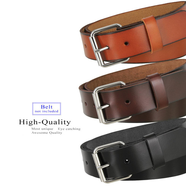 BLK Replacement Roller Buckle Classic Casual Metal Belt Buckle fits 1-1/2" (38mm) Belt- Black