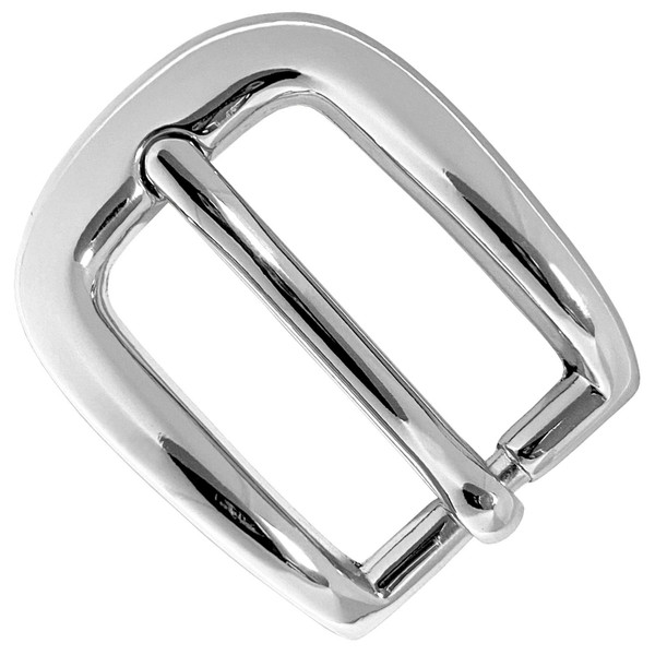 H01-NP Single Prong Metal Heel Bar Buckle Fits 3/4"(19mm) Wide Belt (Silver)