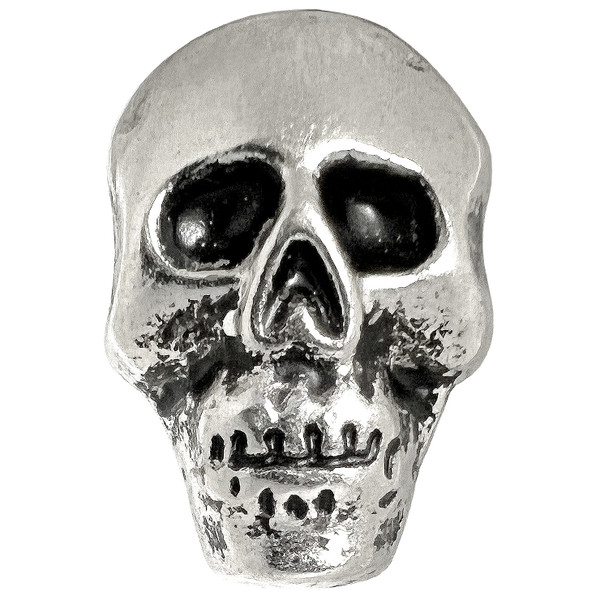 LL-440 Antique Engraved Skull Head Concho Screwback